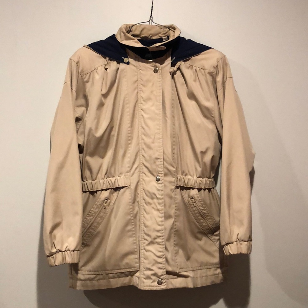 Towne from London Fog Hooded Utility Rain Jacket